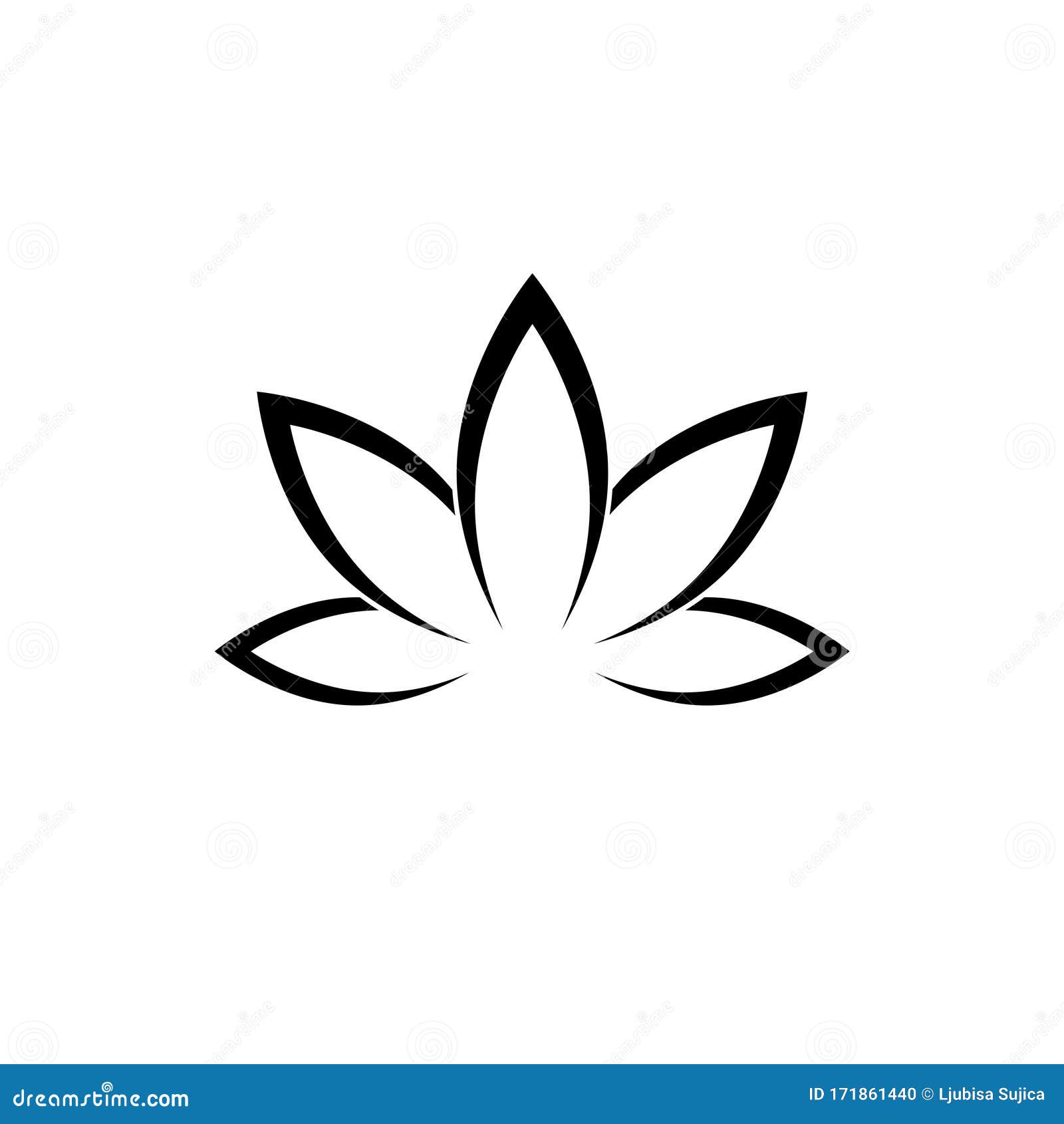 Lotus Flower Symbol Drawing