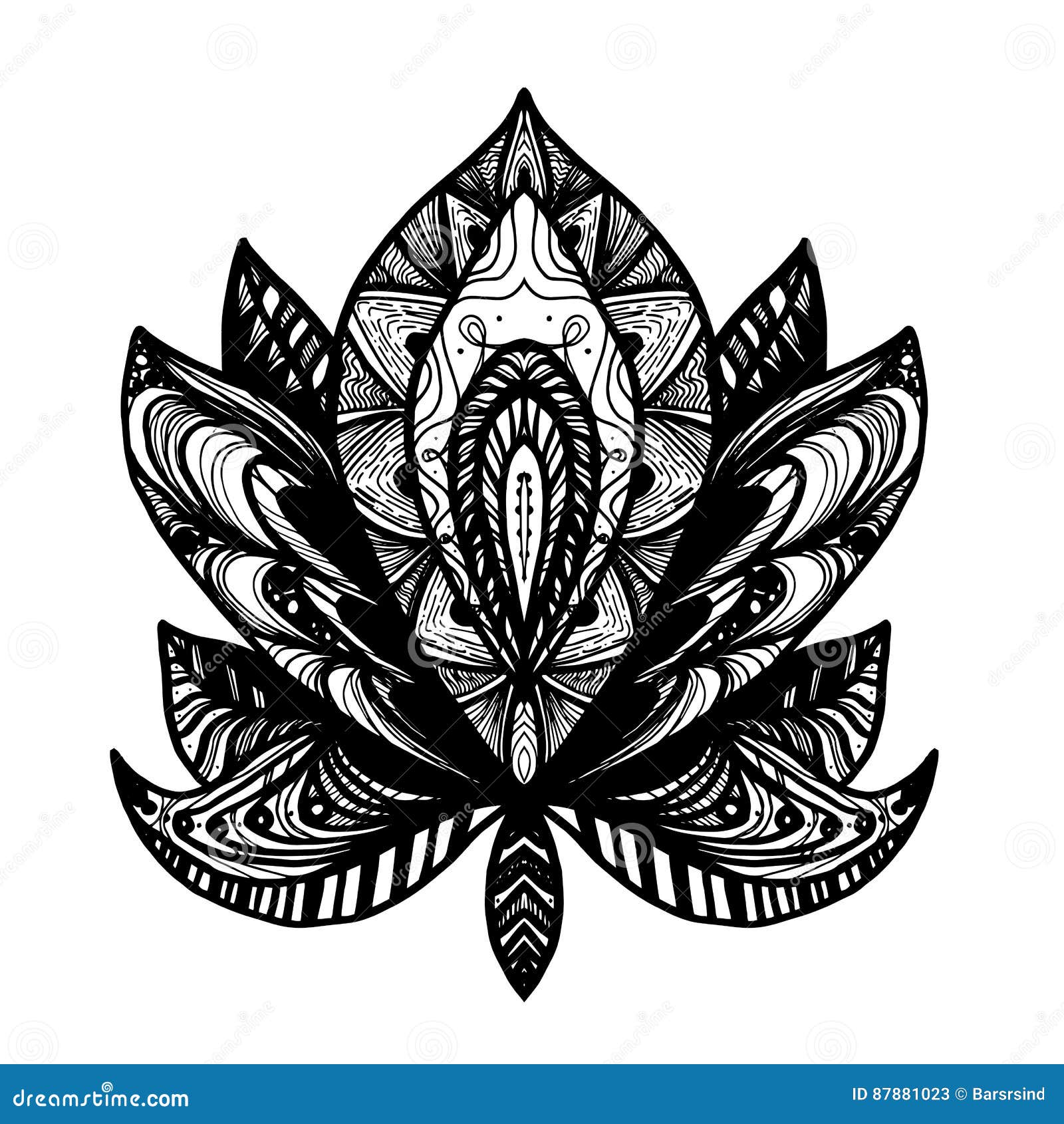 Flower Lotus Tattoo stock illustration. Illustration of coloring - 87881023 Flower Lotus Tattoo stock illustration. Illustration of coloring - 87881023