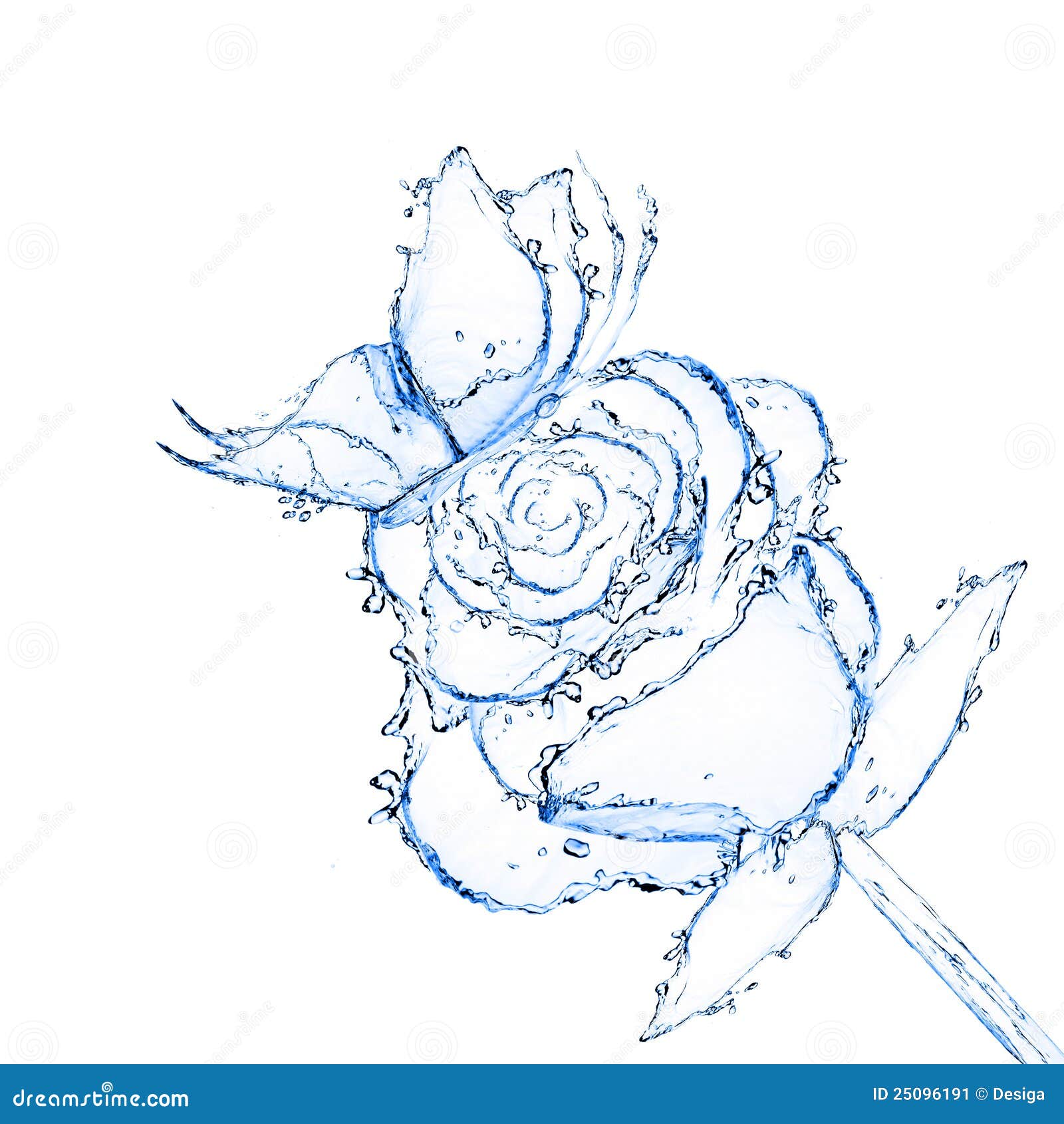 Flower made of water. stock image. Image of background 25096191