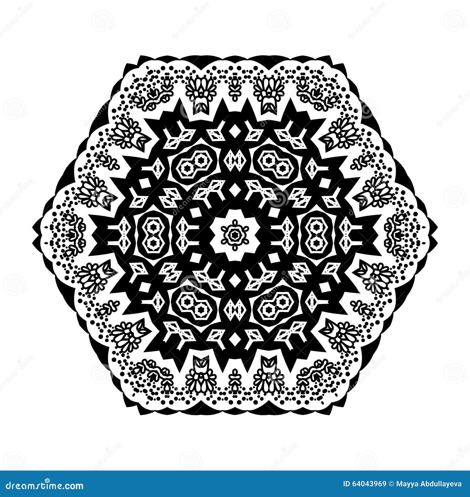 Download Flower Mandala Doodle Vector Designs Stock Vector - Image ...