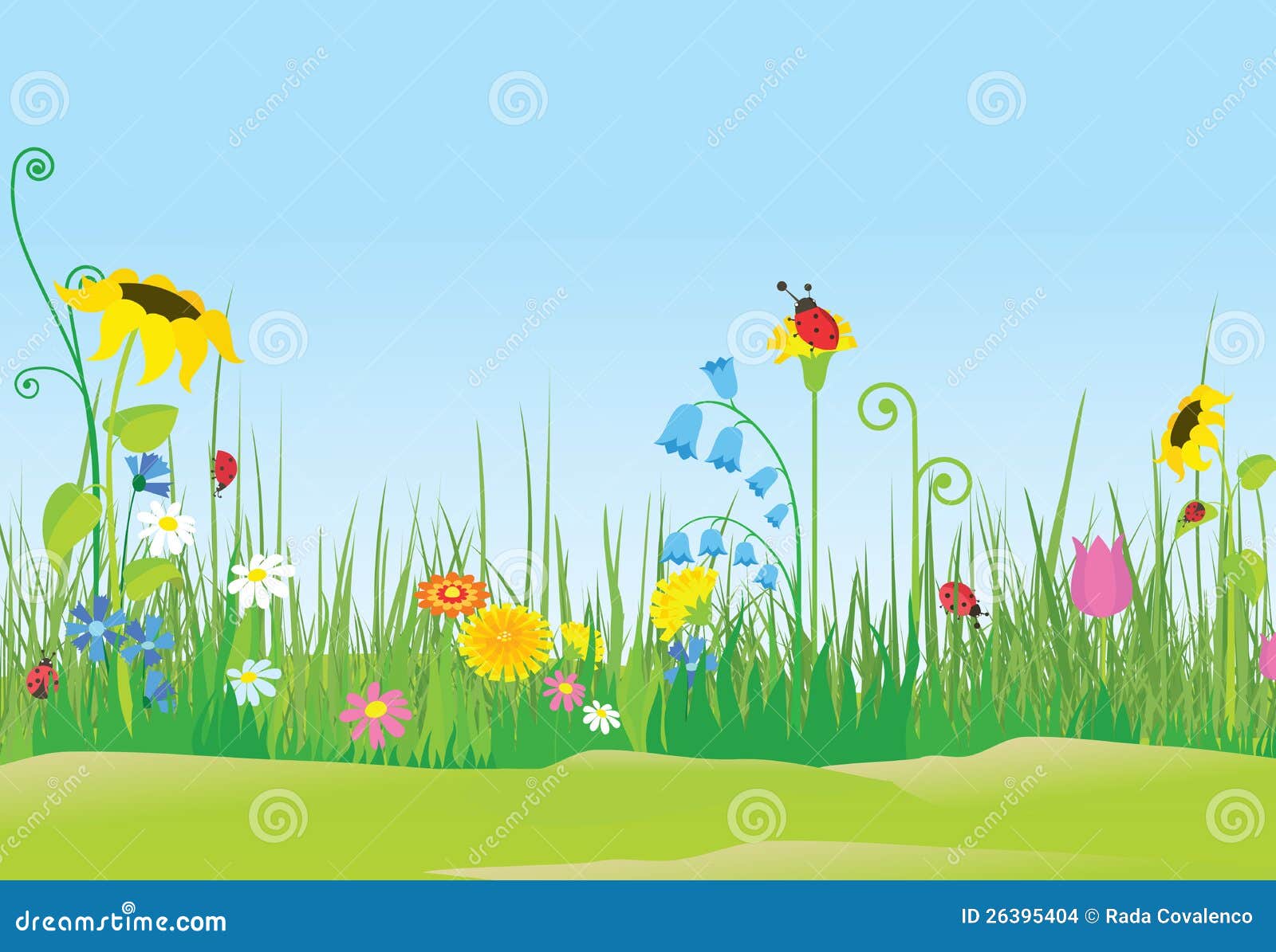 flower meadow clipart - photo #31