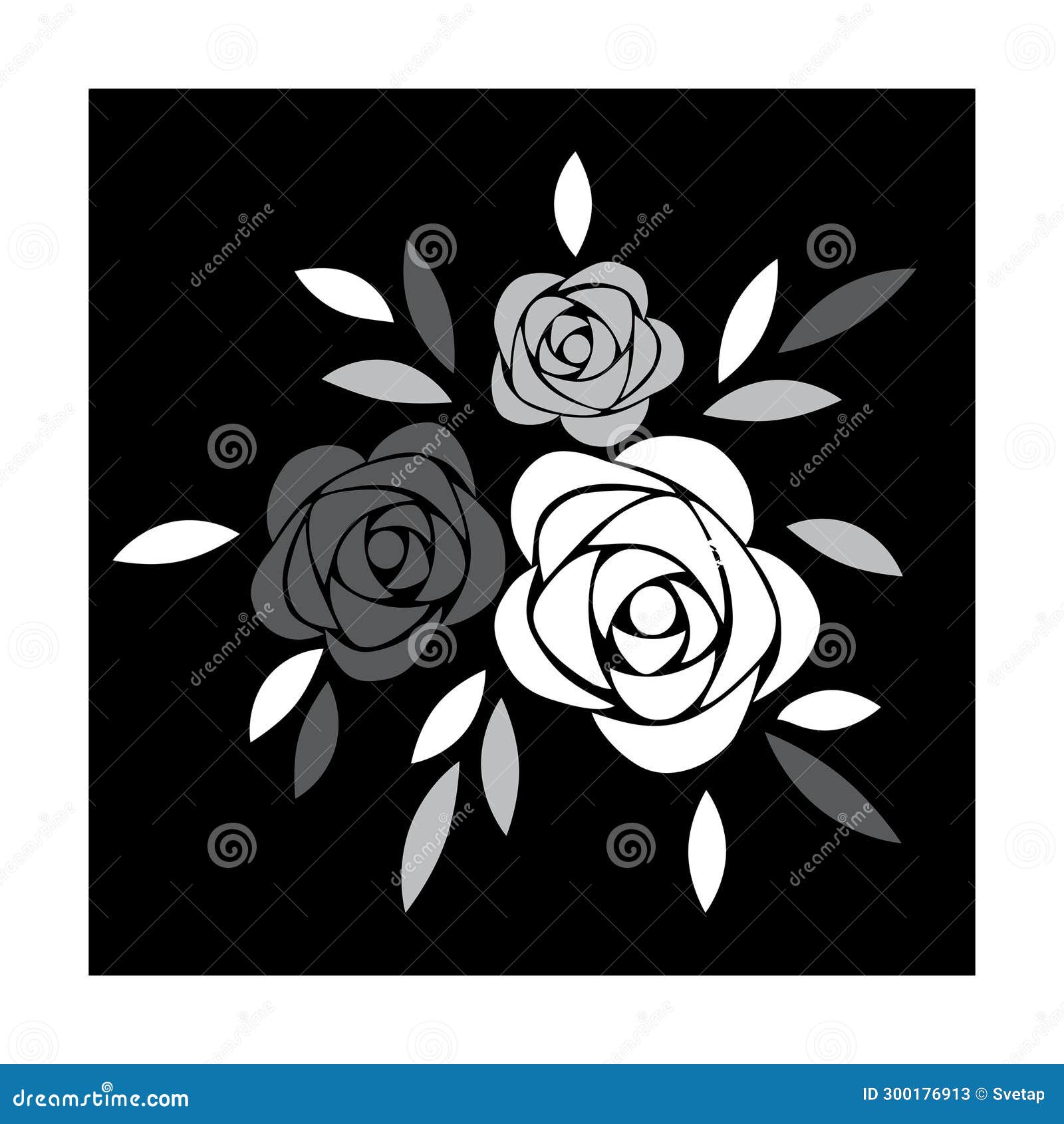 Flower Motif Sketch for Design Vector Tattoo Stock Vector