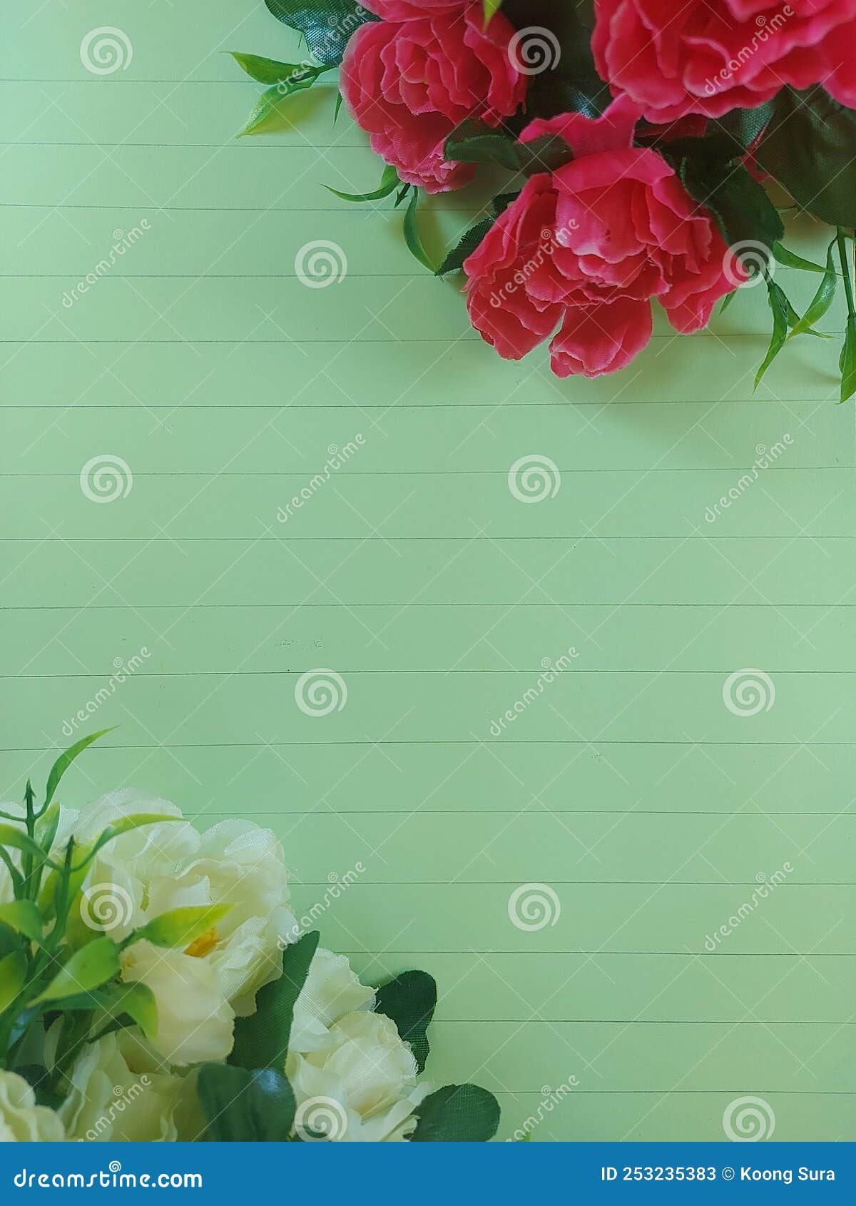 The Flower on the Note Paper. Stock Image Image of white, rose 253235383