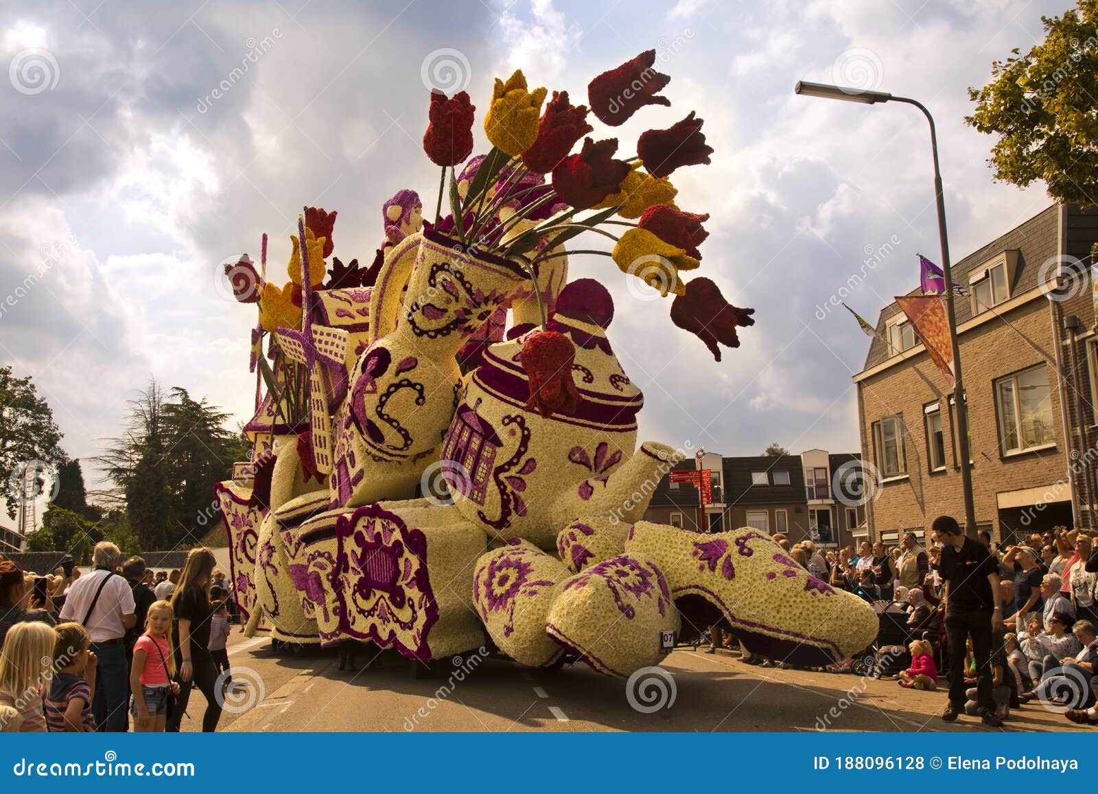 Flower Parade in Zundert, Netherlands. Editorial Stock Photo Image of