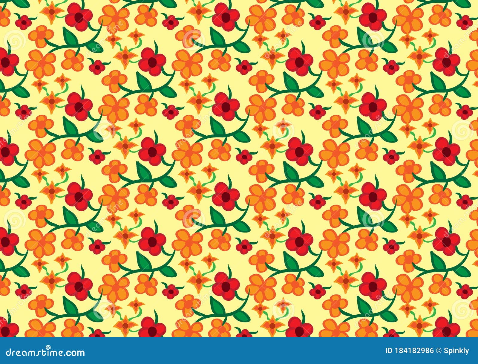Flower Pattern Illustration Background for Wallpaper Stock Illustration