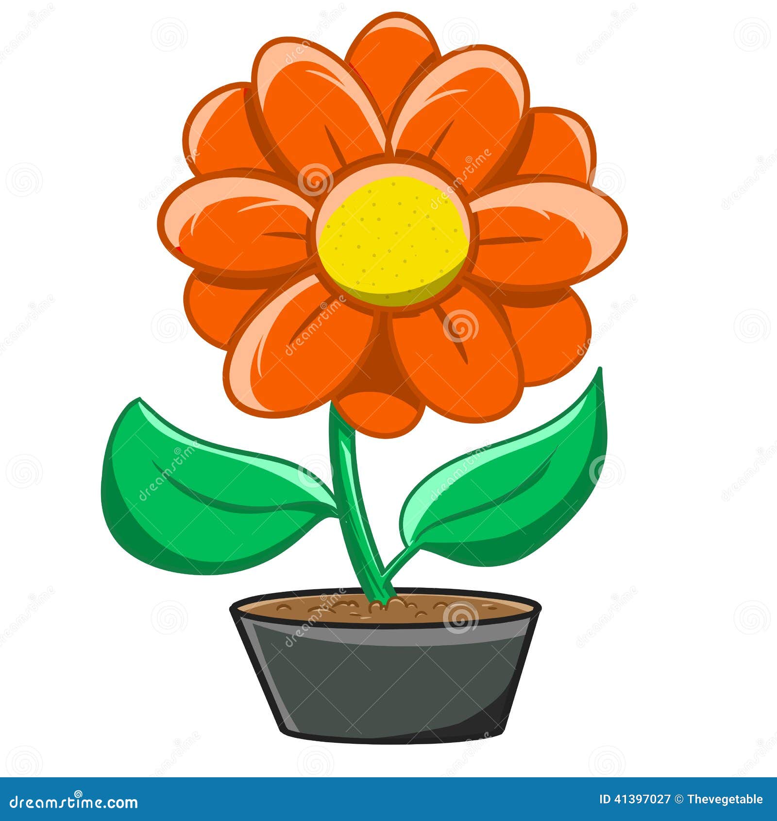  Flower pot  Stock Illustration  Image 41397027