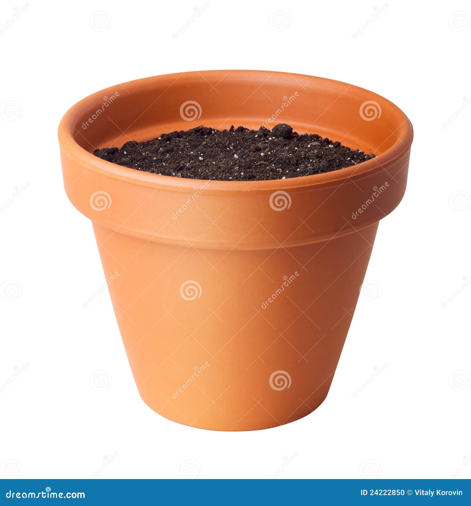 Flower pot with soil stock photo. Image of pottery, dirt - 24222850
