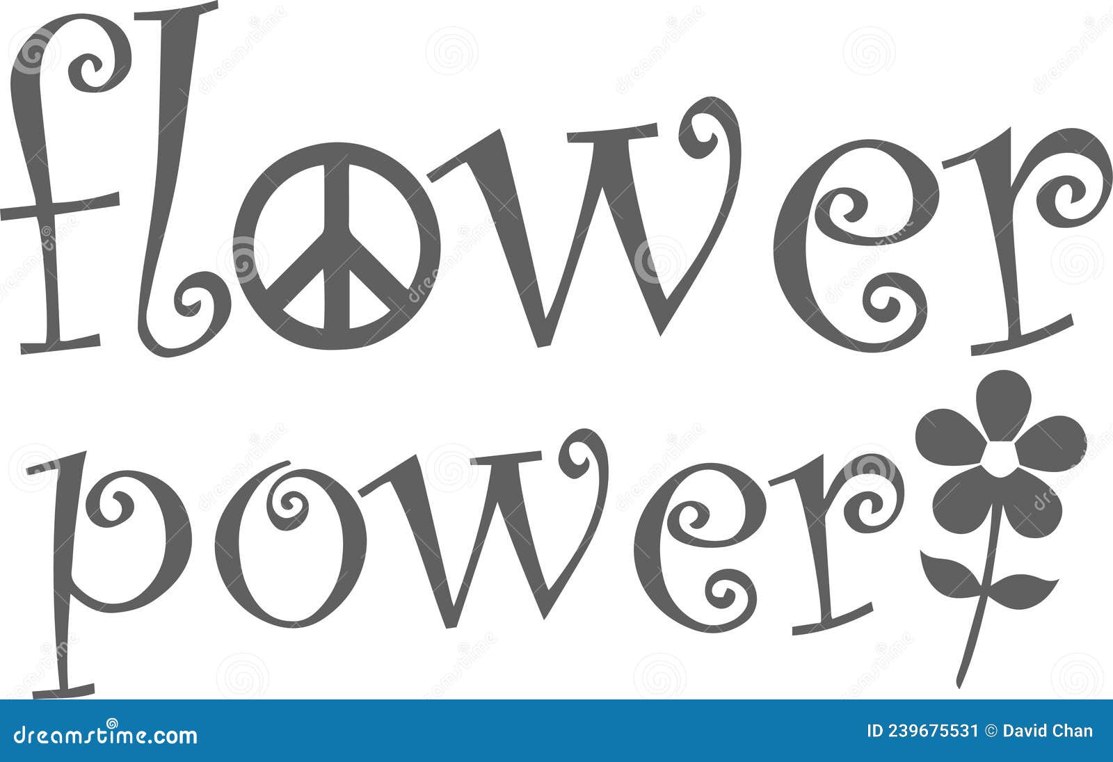 Flower Power Inspirational Quotes Stock Vector Illustration of banner