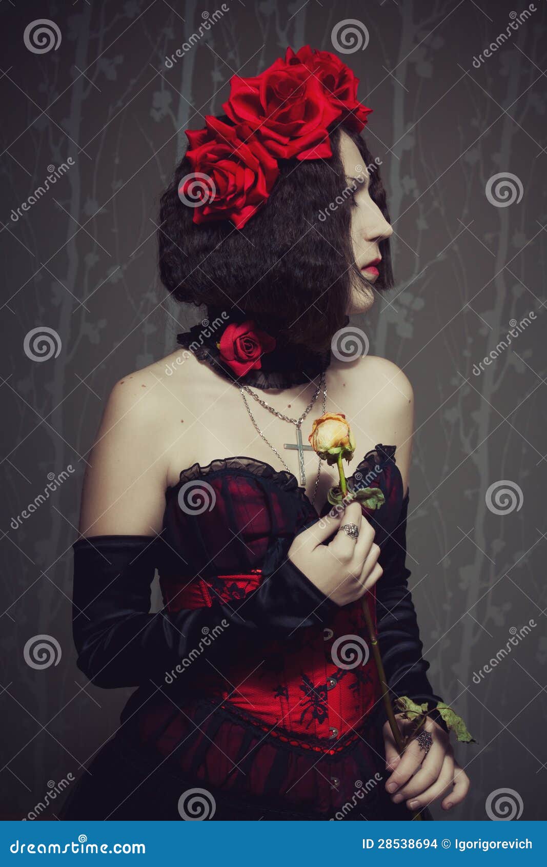 Flower queen stock photo. Image of widow, girl, fashion 28538694