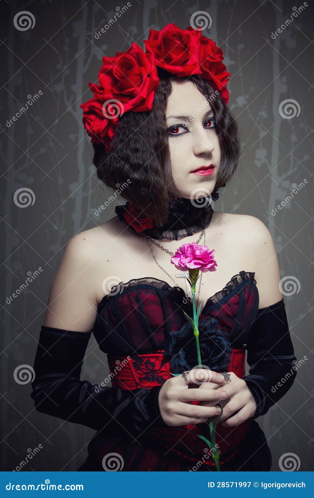 Flower queen stock image. Image of beauty, sadness, goth 28571997