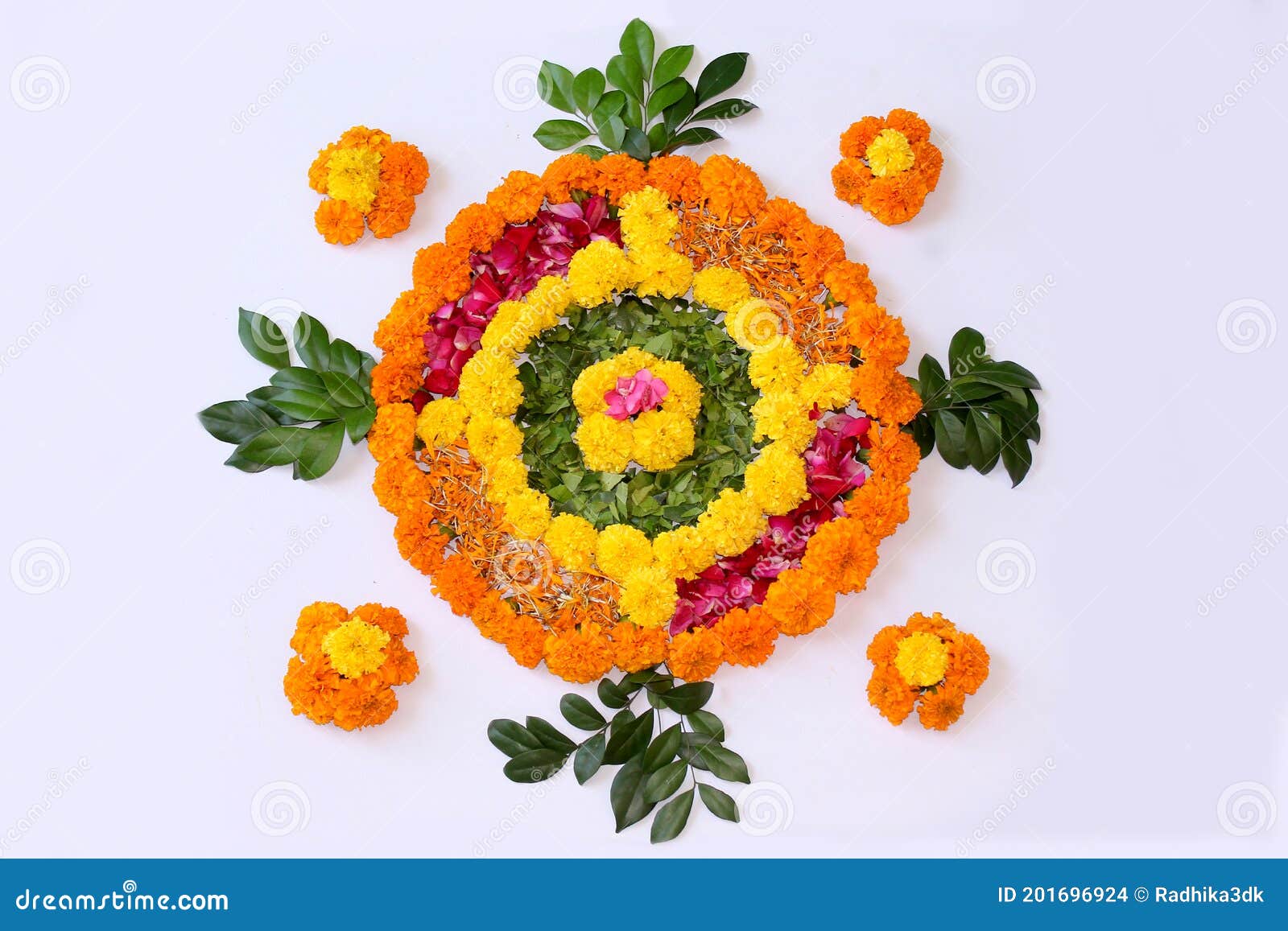 Flower Rangoli Designs Background Stock Photo - Image of cultural ...