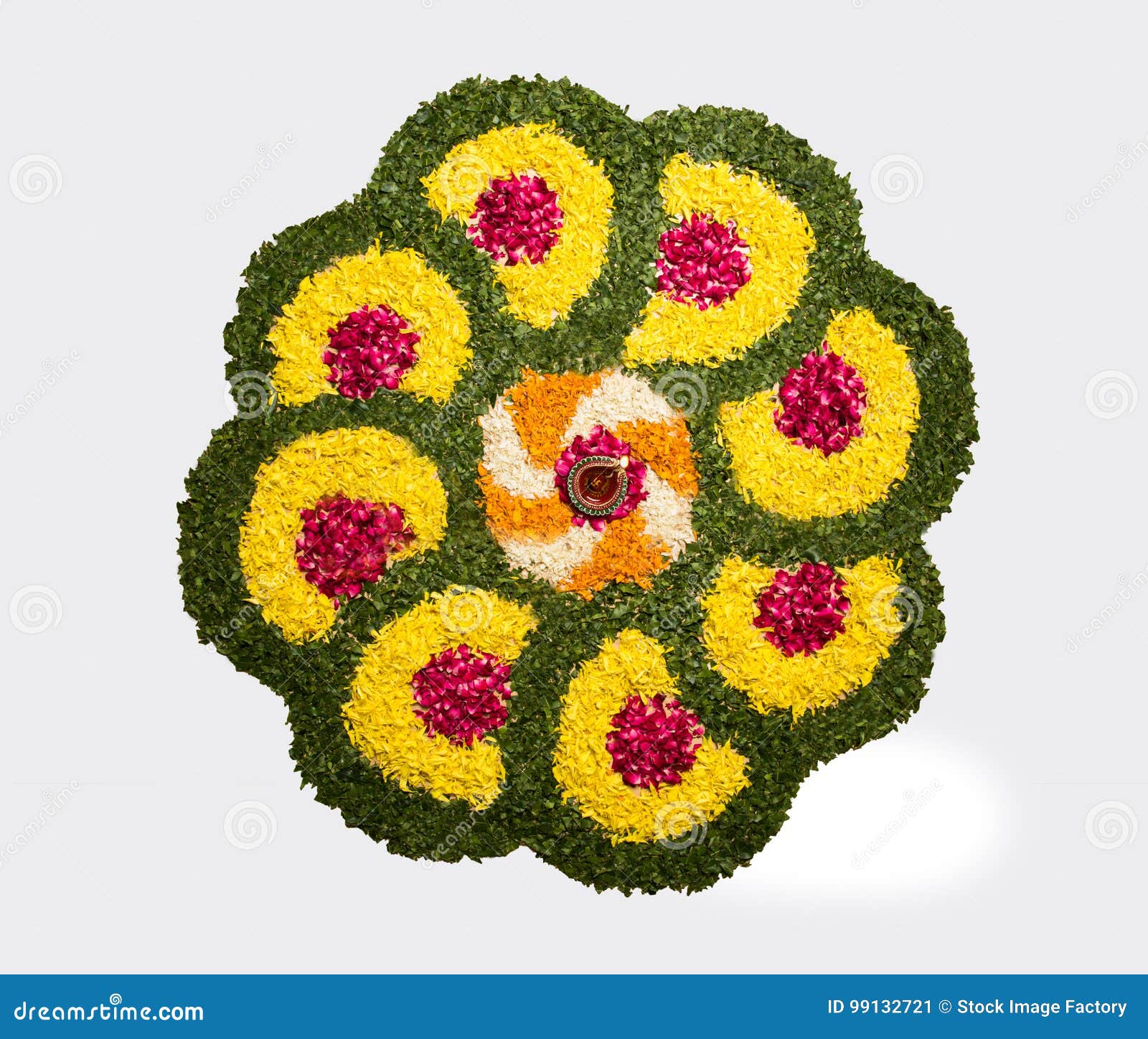 Stock Photo of Flower Rangoli for Diwali or Pongal or Onam Stock ...