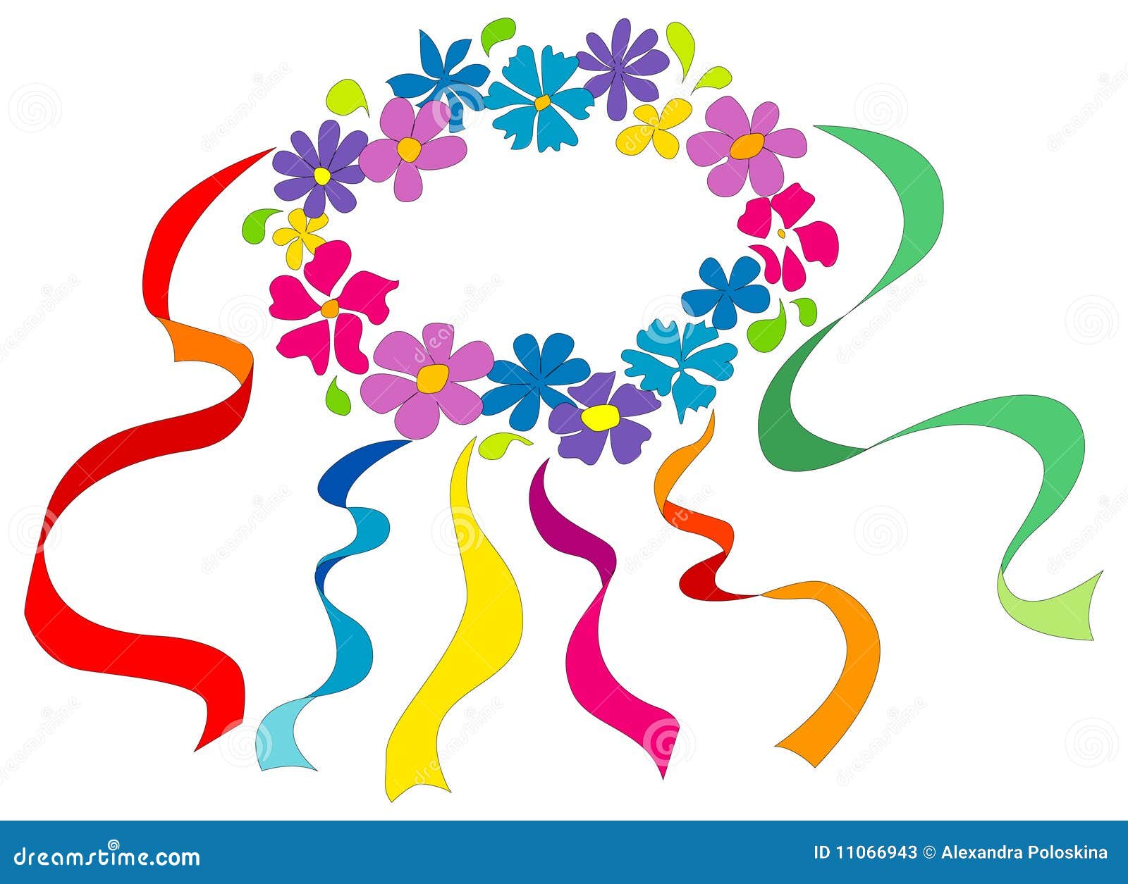 Flower ring on white stock vector. Illustration of drawing - 11066943