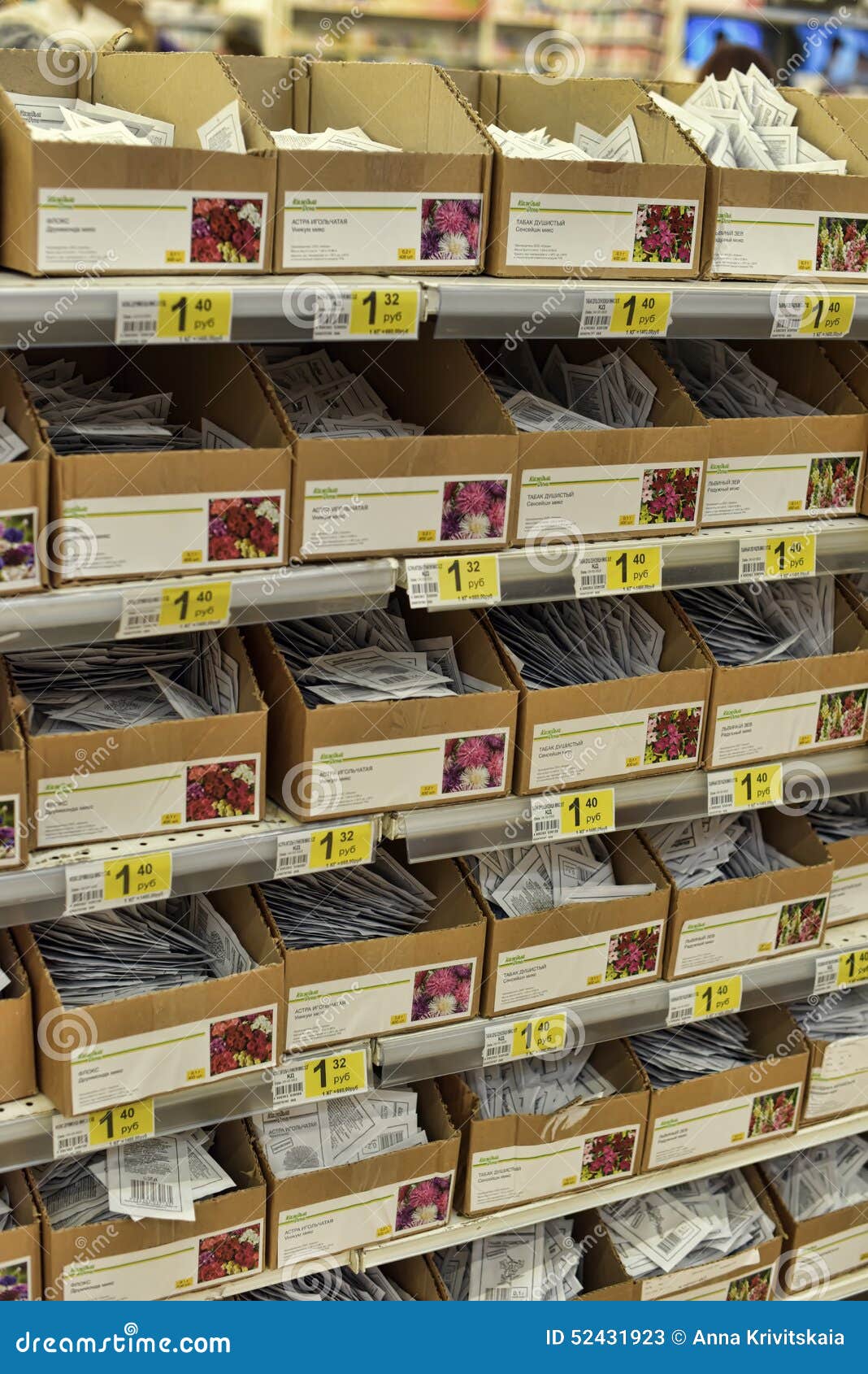 Flower seeds for sale editorial stock photo. Image of sowing 52431923