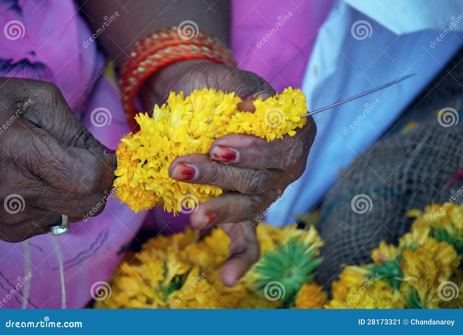 The Flower Seller stock image. Image of flowers, blossoms 28173321