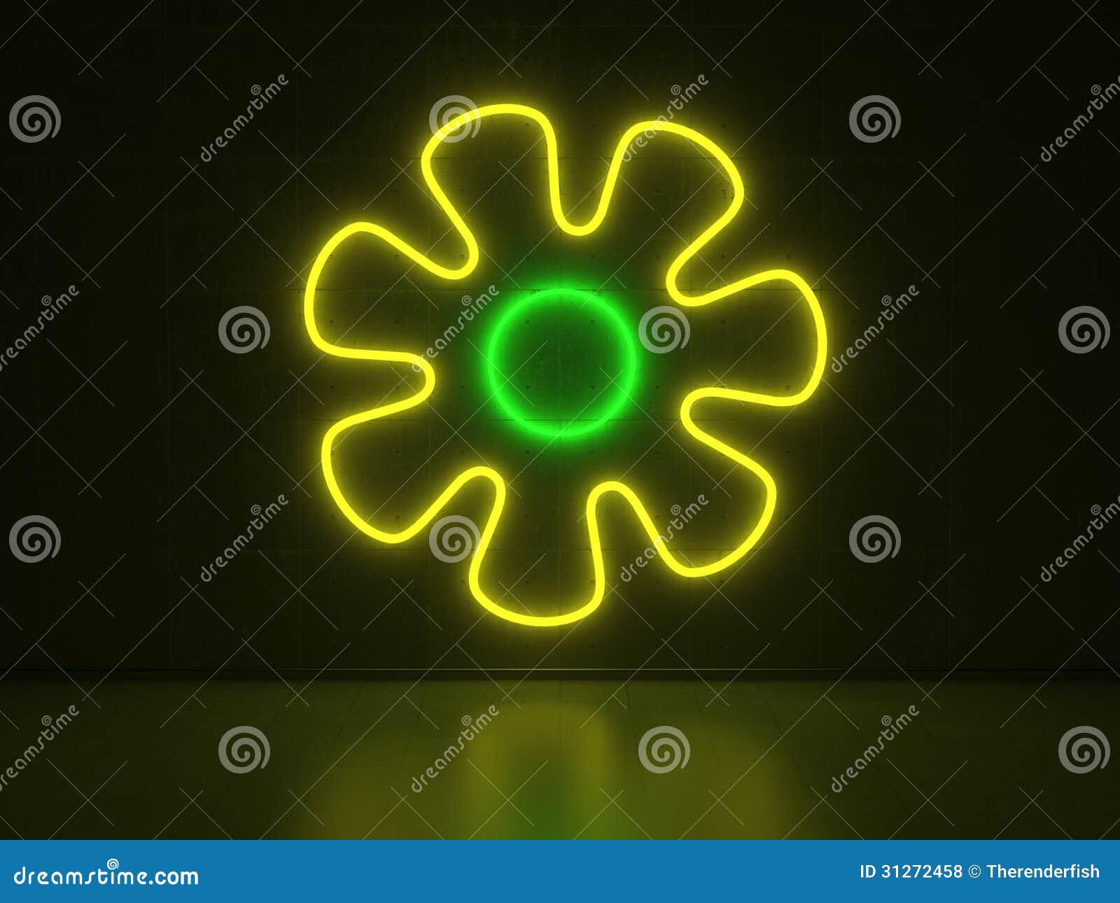 Flower - Series Neon Signs stock illustration. Illustration of ...