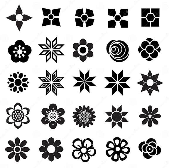 Flower set stock vector. Illustration of isolated, botany - 36689479