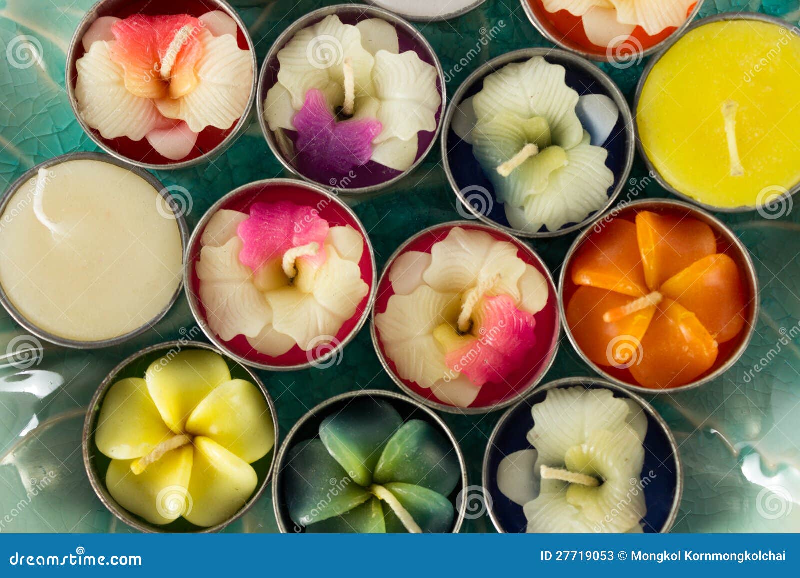 Flower Shaped Candles stock image. Image of therapy, clean 27719053