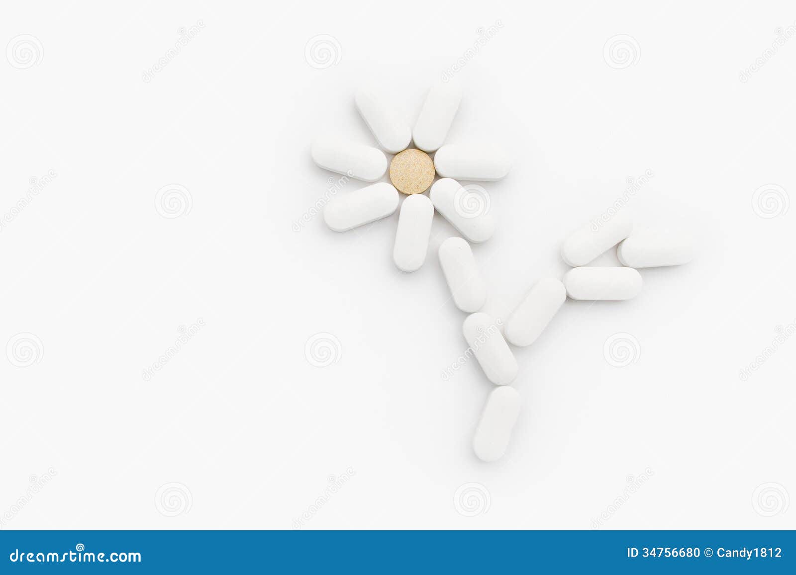 Flower shaped pills stock photo. Image of flower, healthy 34756680