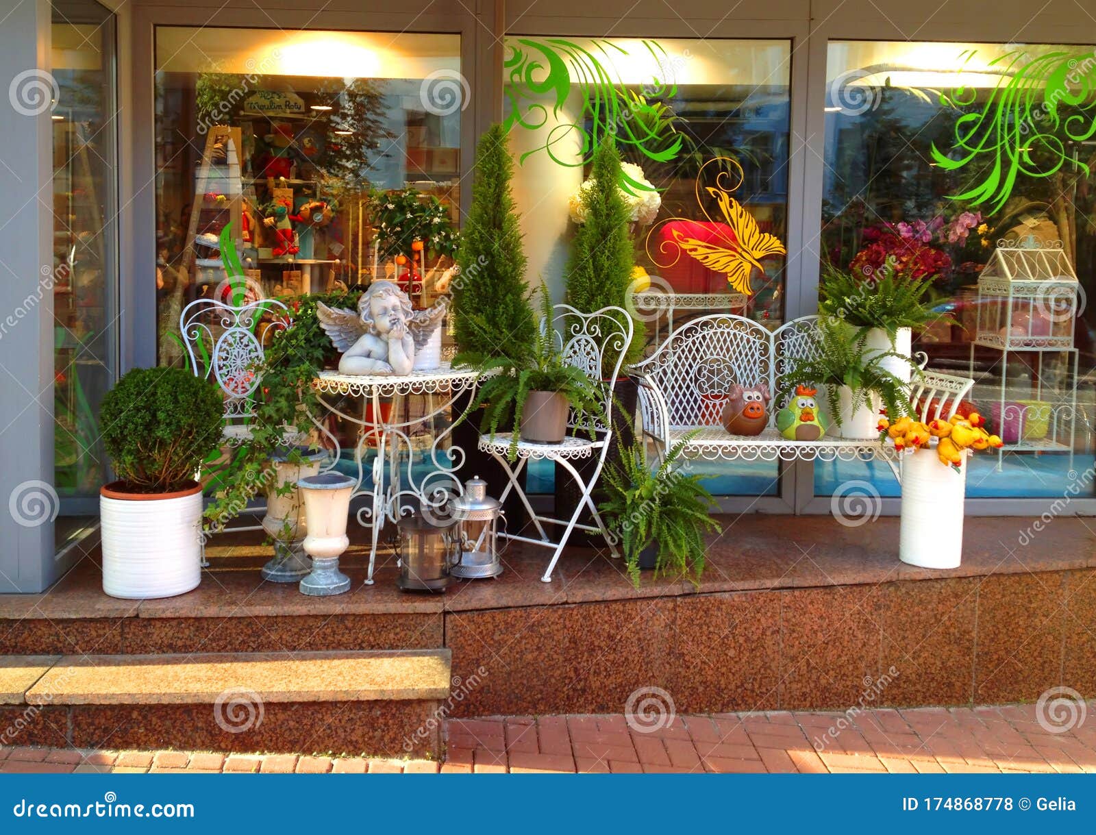 Flower Shop in the Summer in Kyiv, Ukraine Stock Photo Image of