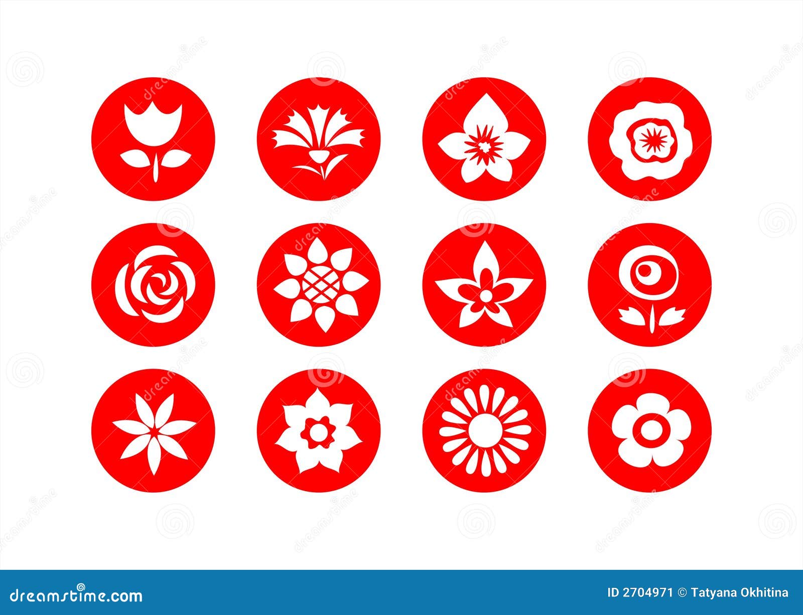 Flower symbols stock vector. Illustration of love, tenderness 2704971