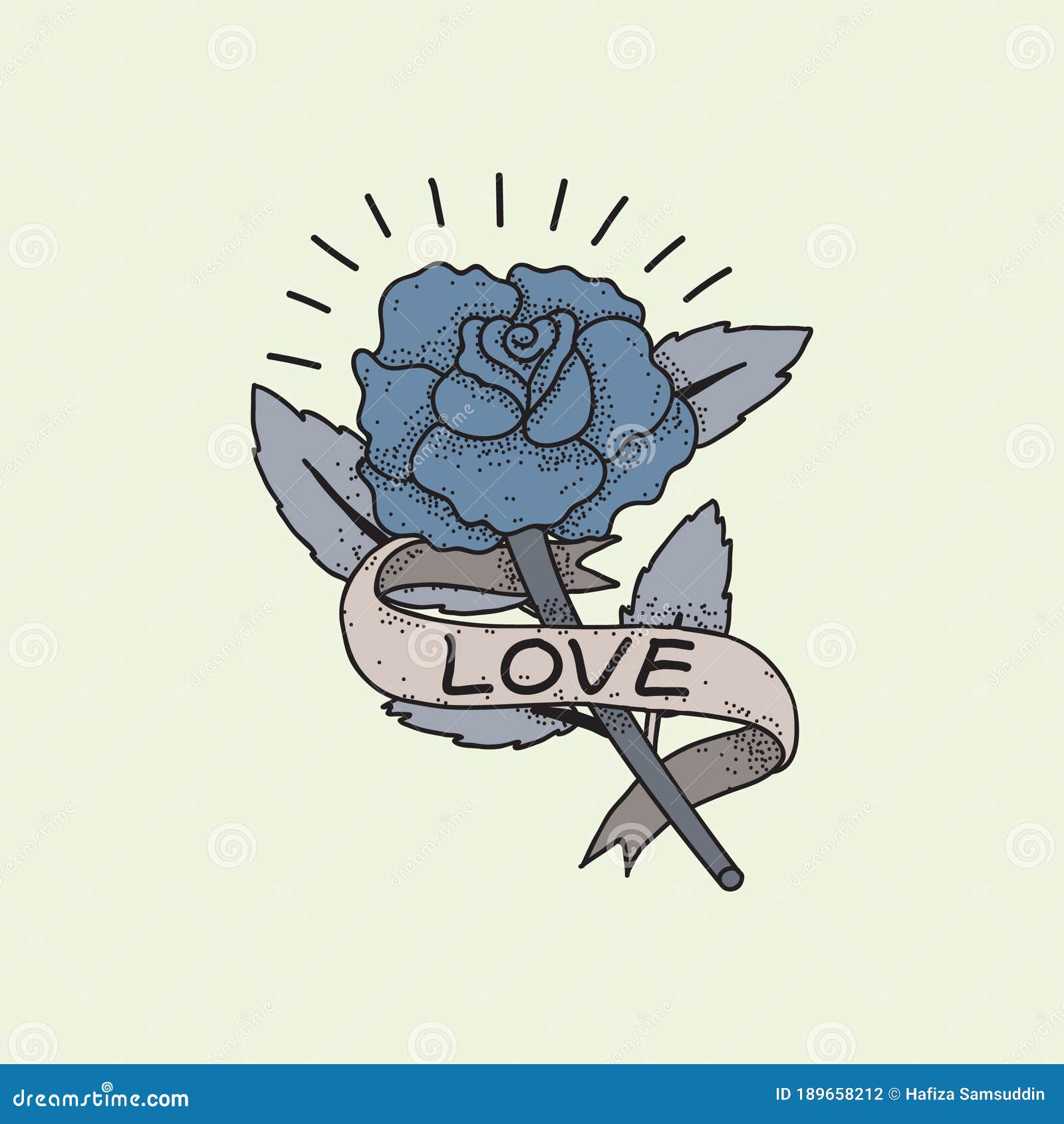 Flower Tattoo Design. Vector Illustration Decorative Design Stock