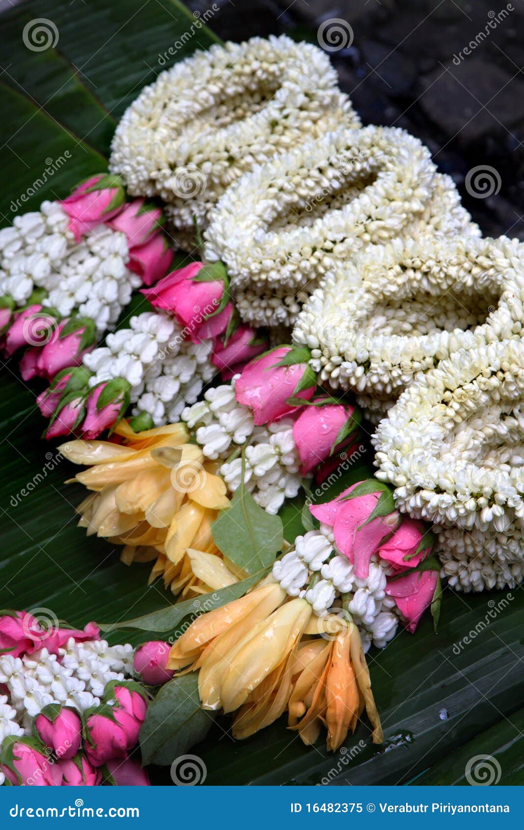 Flower in Thai Tradition Style Stock Image Image of malai, asia 16482375