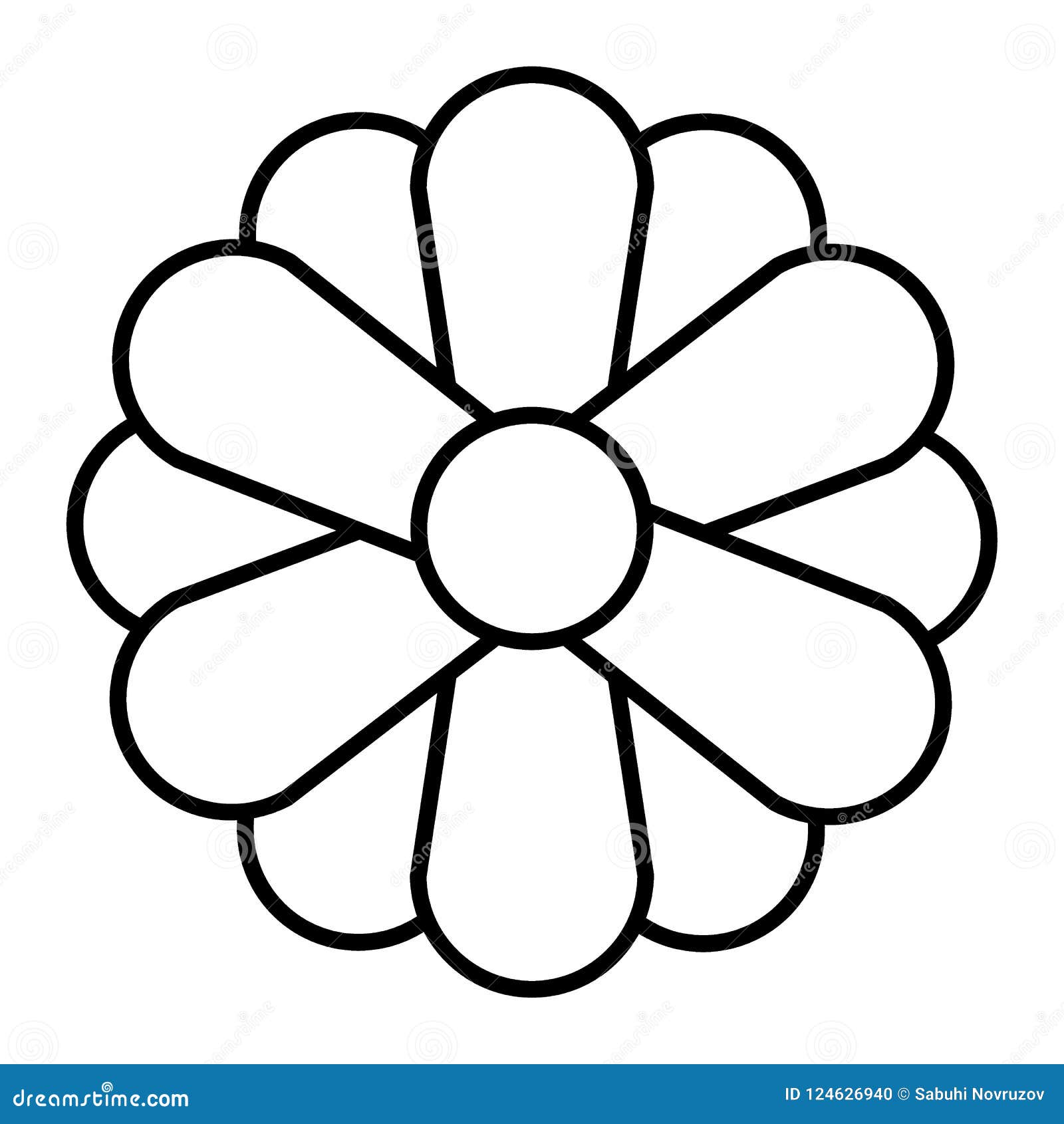 Flower Thin Line Icon. Simple Flower Vector Illustration Isolated ...