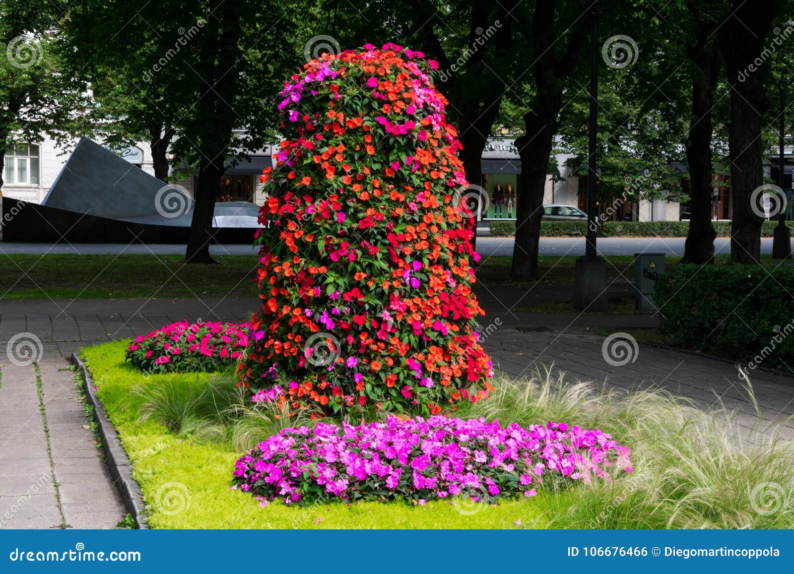 flowers at the esplanade park. riga, latvia