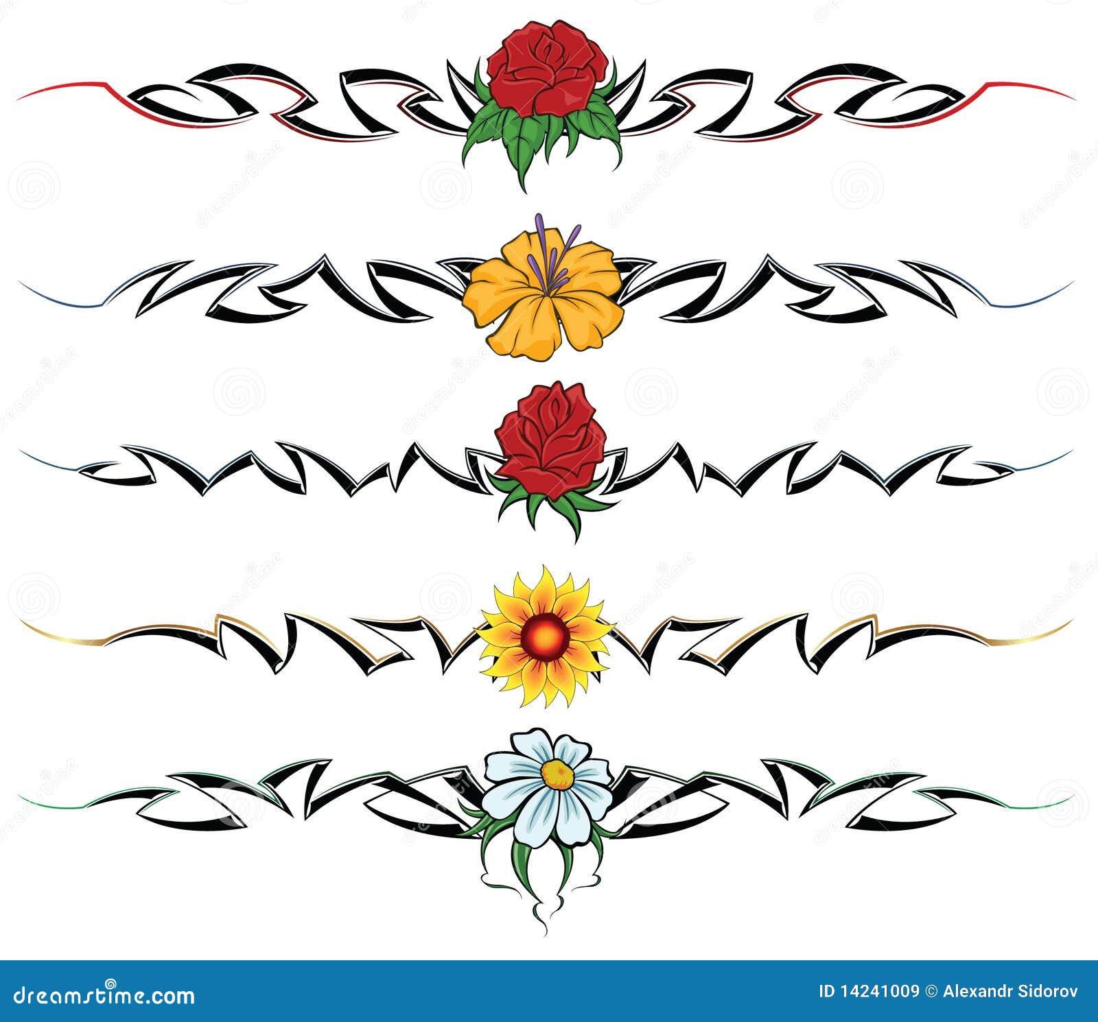 tribal flower designs