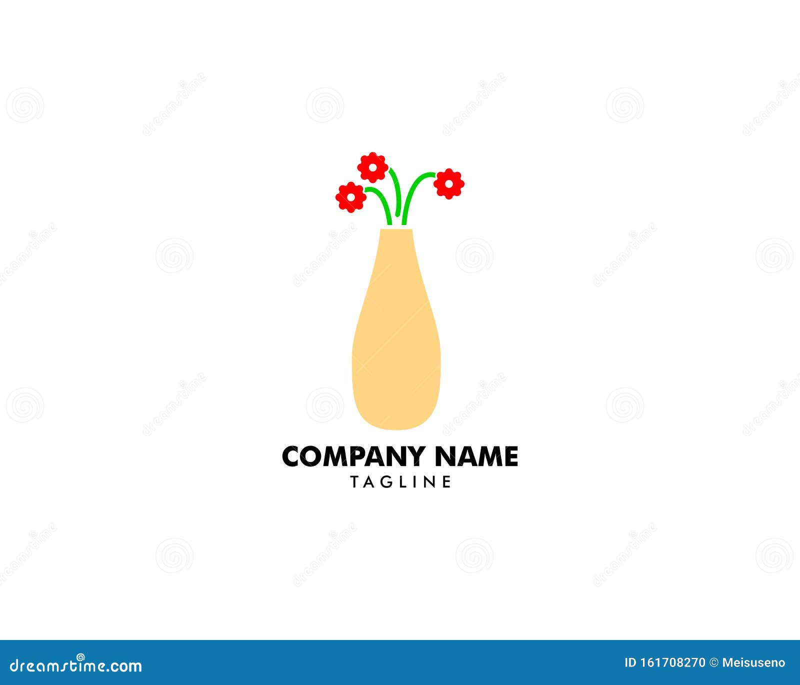 Flower Vase Logo Illustration Vector Icon Stock Vector Illustration