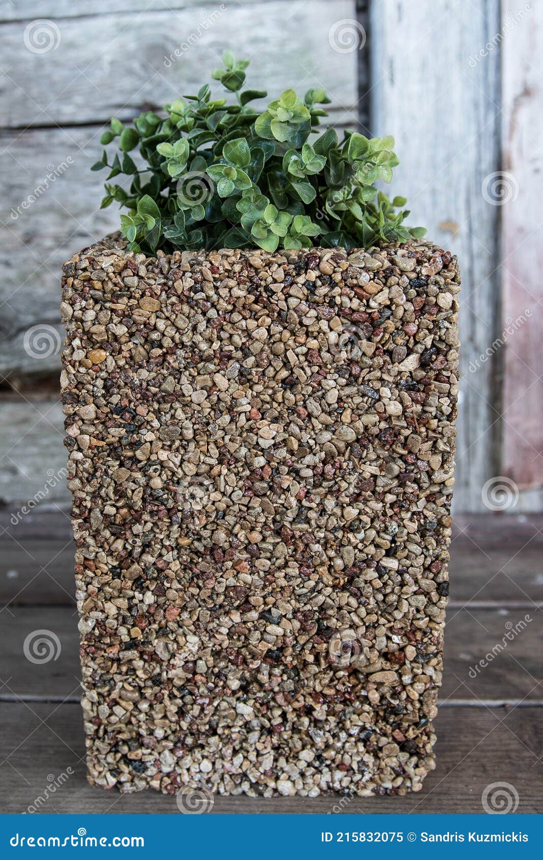 Flower Vase Made of Pebbles Stock Image Image of outdoor, modern