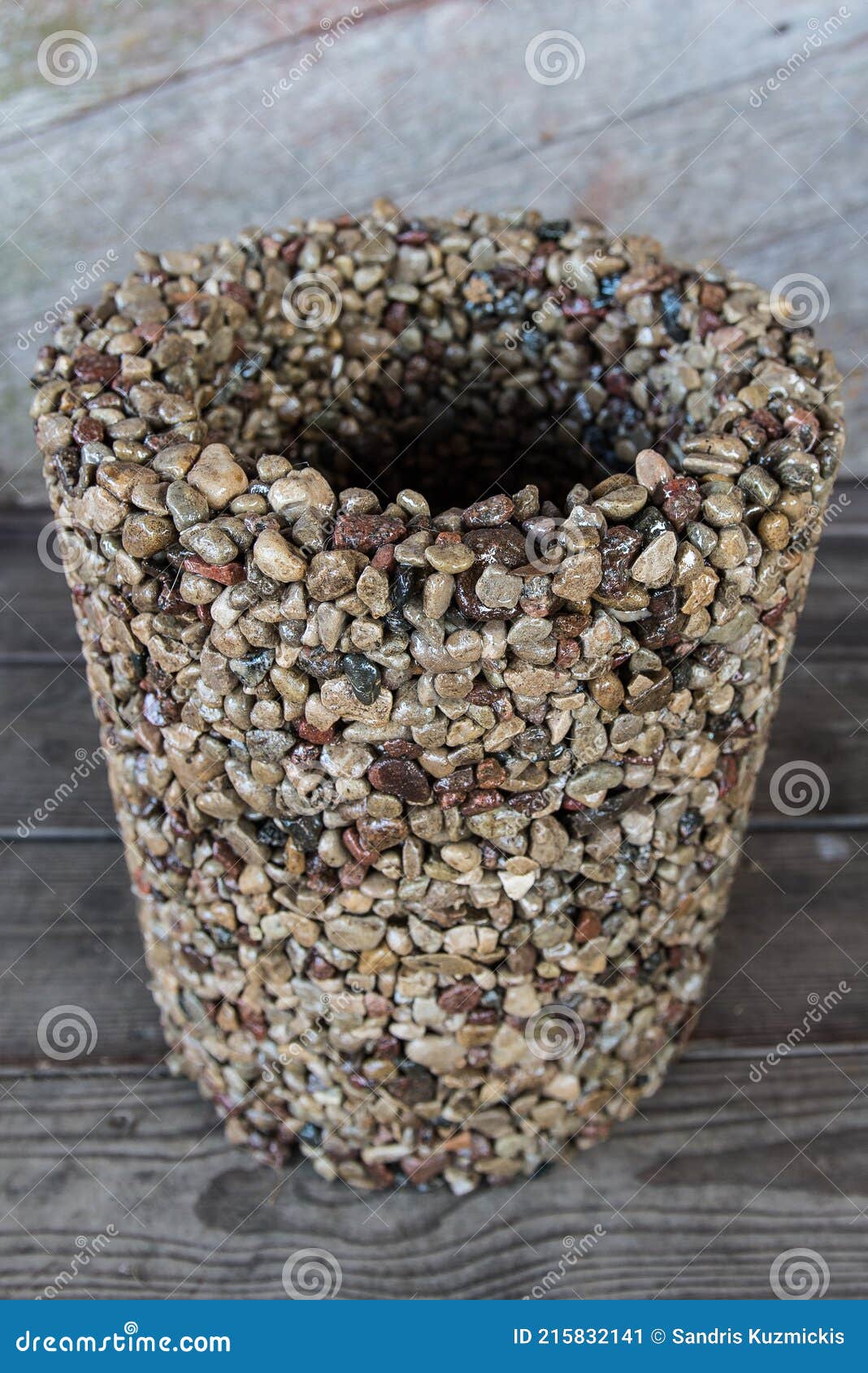 Flower Vase Made of Pebbles Stock Image Image of material, flower