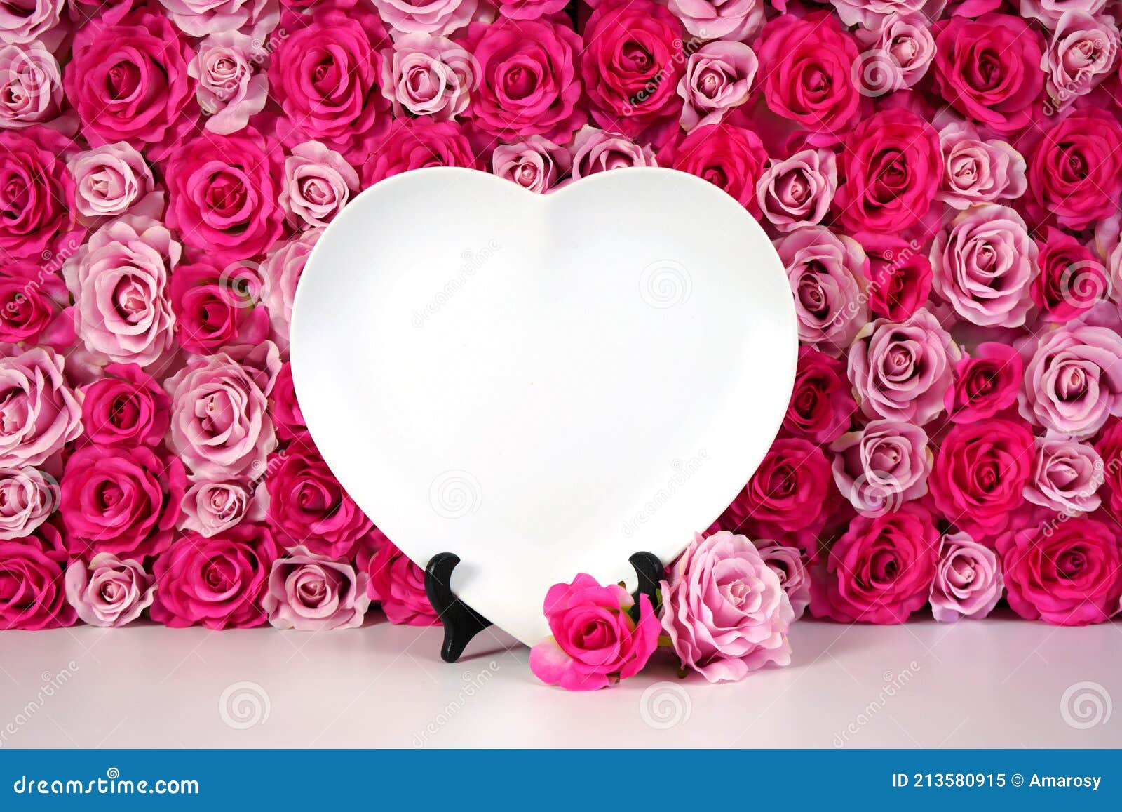 Flower Wall Aesthetic Mother S Day Valentine Wedding Heart Plate Product  Mockup. Stock Image - Image of mockups, valentine: 213580915