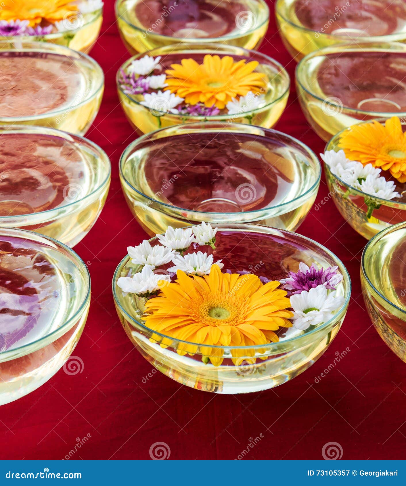 Flower in water bowl stock image. Image of float, floating 73105357