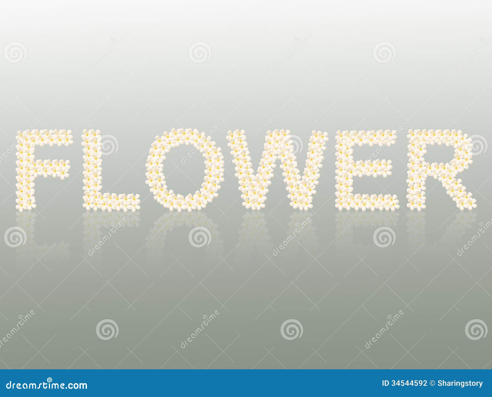 Flower Word Created From Flower Stock Photography - Image: 34544592