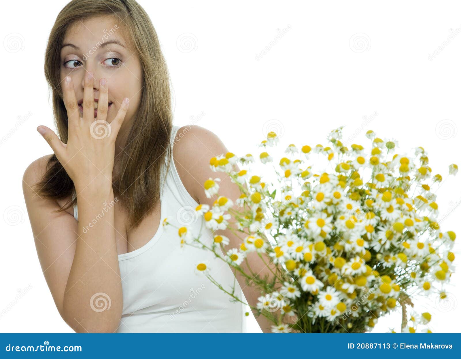 Flowers allergy stock image. Image of woman, season, daisy 20887113