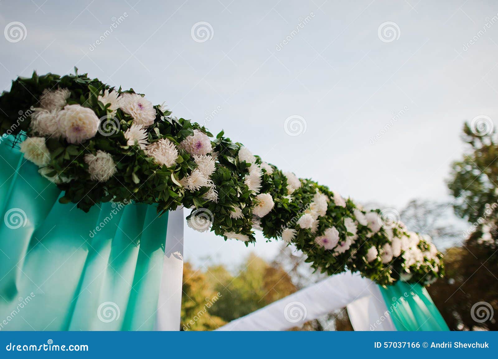 Flowers on Arch of Newlyweds Stock Photo Image of newlyweds, beauty