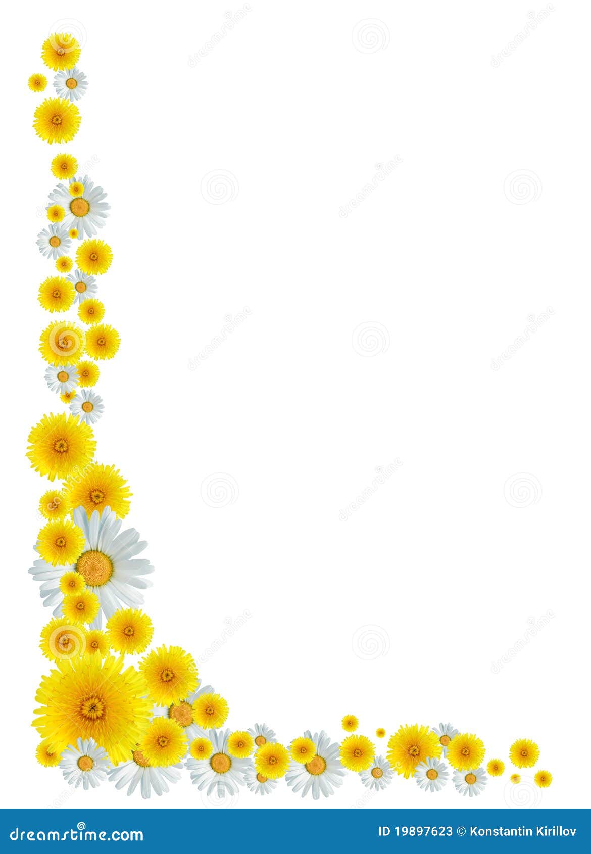 Flowers Border stock image. Image of summer, ornament 19897623