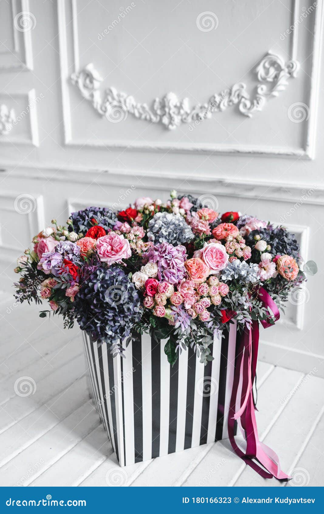 Flowers in a Box. Gift Box with Flowers Stock Image Image of flowers