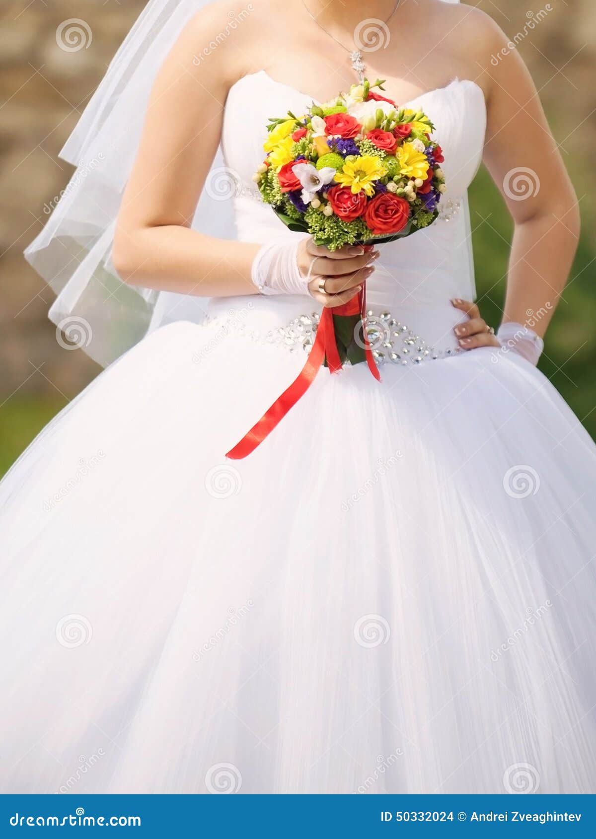 Flowers in Bride s Hands stock photo. Image of summer 50332024