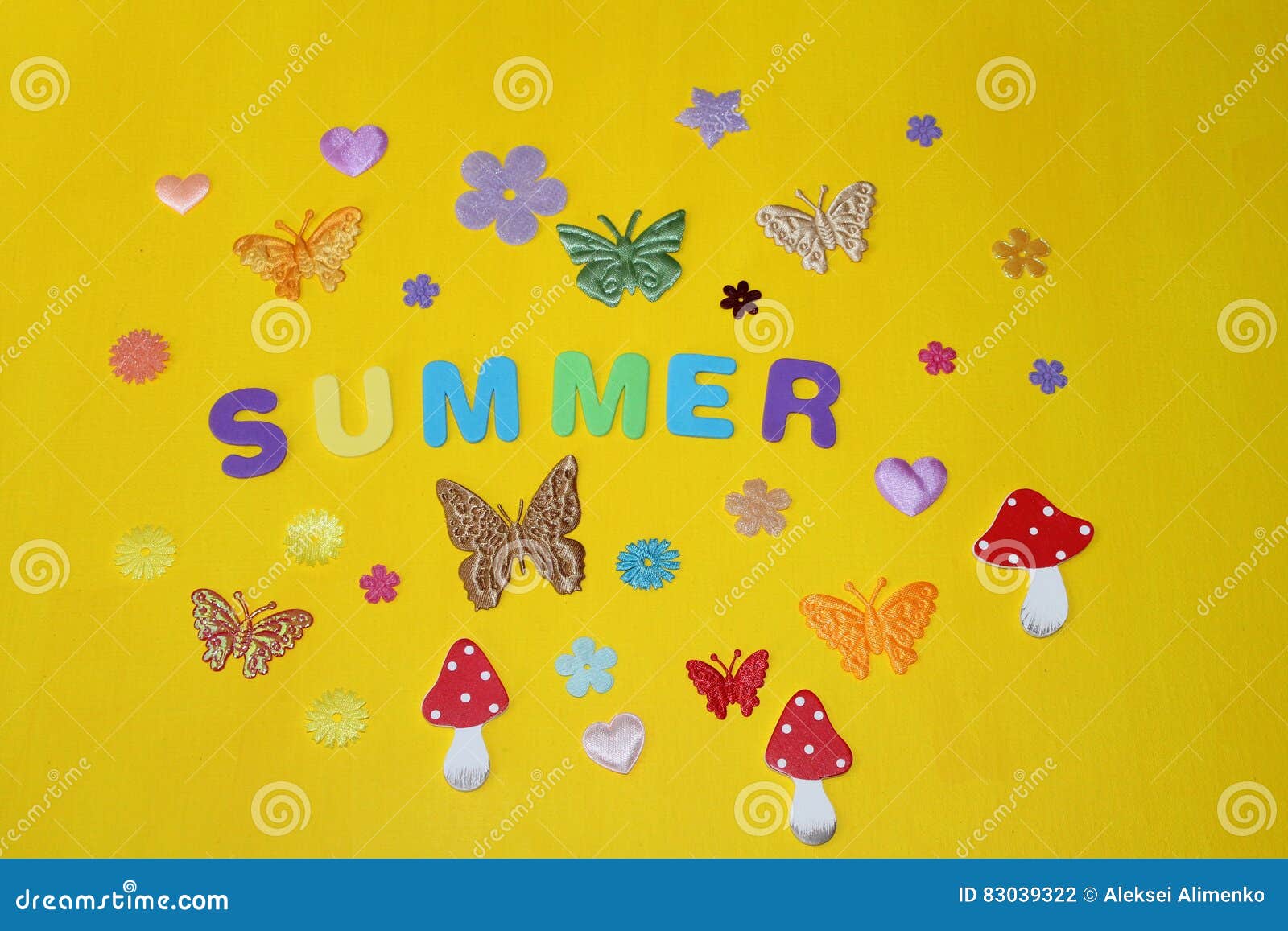 flowers butterflies on a yellow warm bright summer sun flowers
