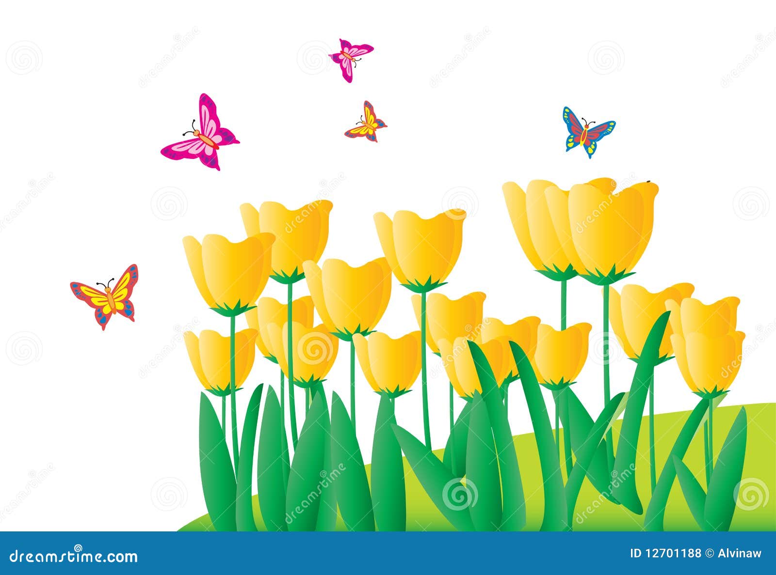 Flowers And Butterfliesr With Ai File Stock Vector Illustration Of Background Azure