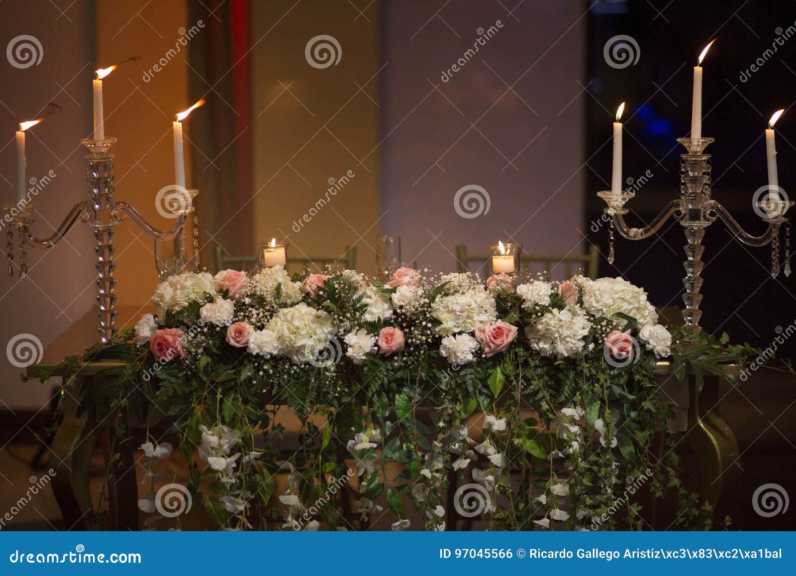 flowers and candles