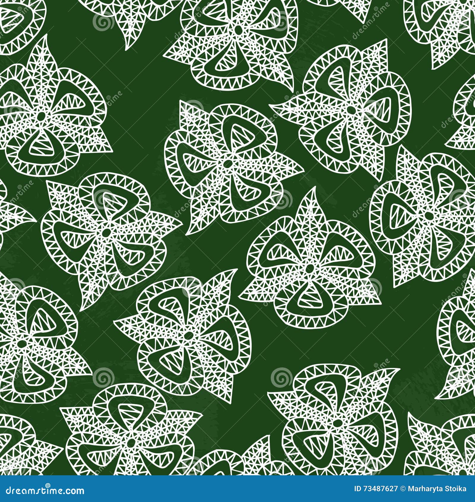 Download Flowers Drawn A Piece Of Chalk On A Green Board. Floral Print. Seamless Pattern Vector ...