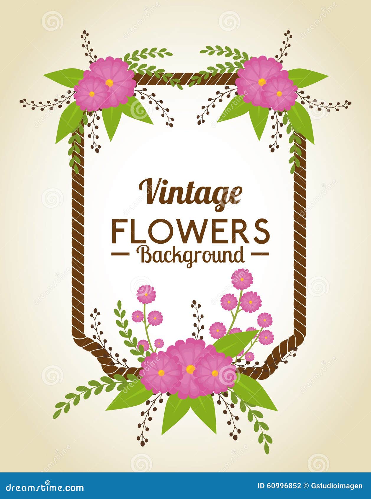 Flowers and floral design stock vector. Illustration of pink 60996852