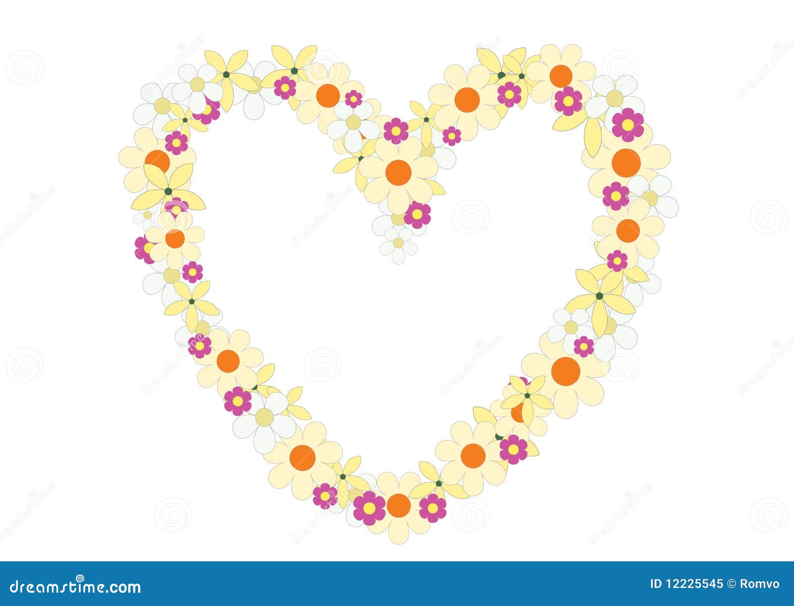 Flowers heart stock vector. Illustration of beauty, isolated - 12225545