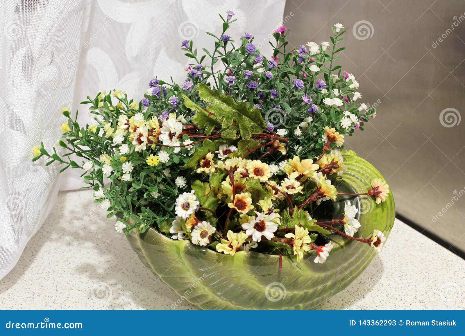 Flowers in the Kitchen. Home Decor Stock Image Image of flower