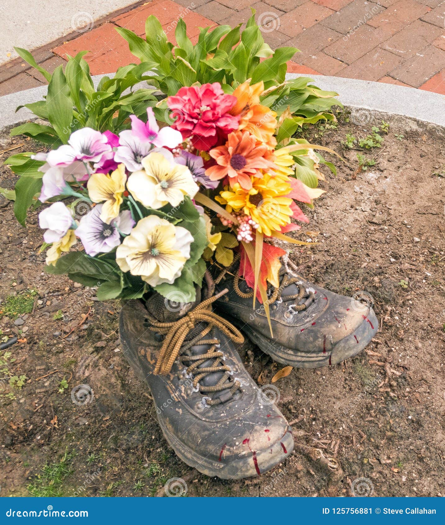 floral hiking boots