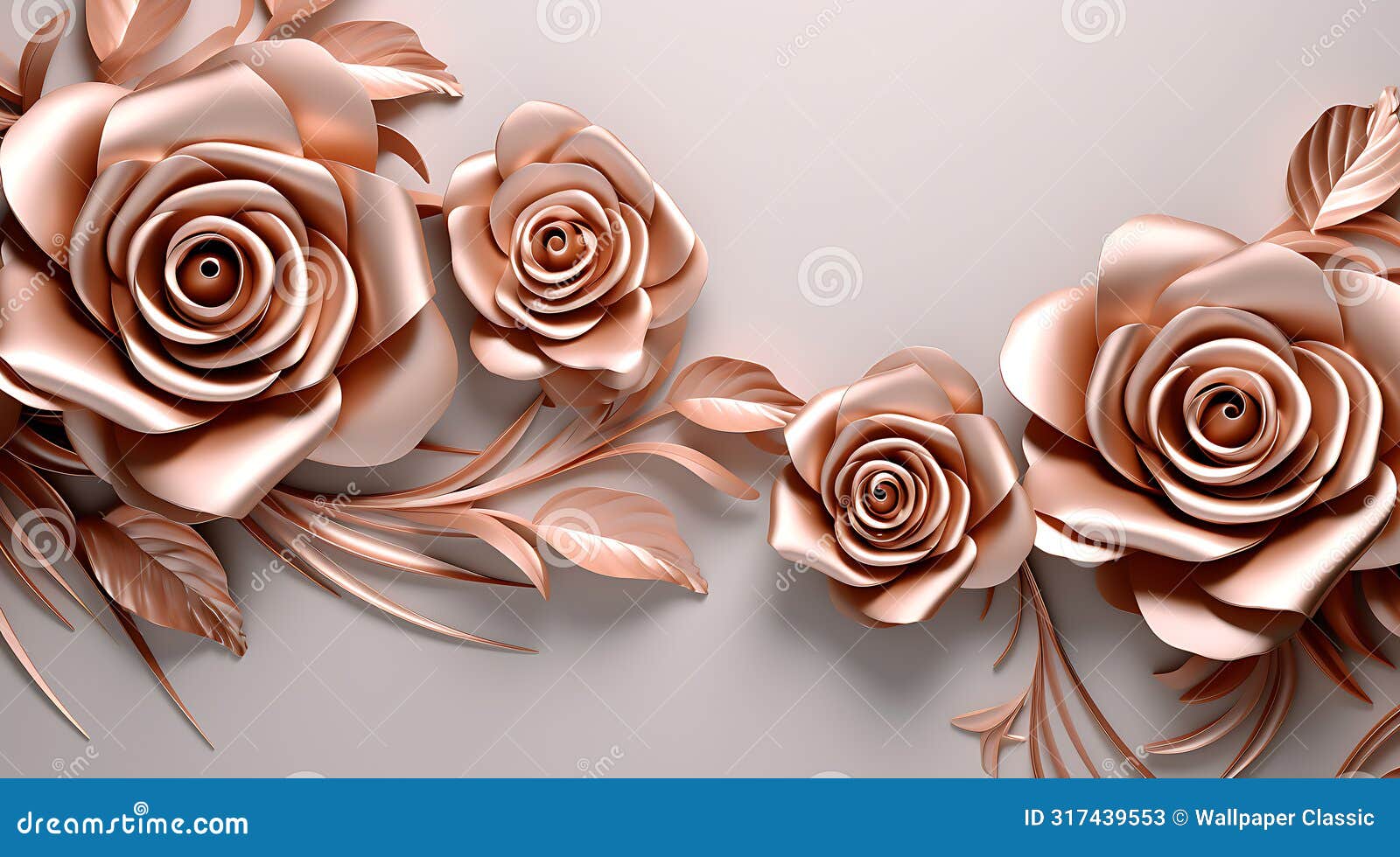 Flowers Roses Wallpaper 3d Ai Generator Stock Image Image of design